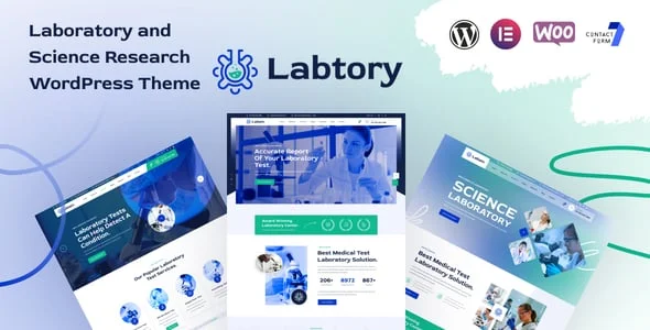 Labtory - Laboratory and Science Research WordPress Theme — homepage layout