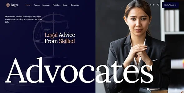 Lagix - Attorney & Law Firm WordPress Theme — design detail view