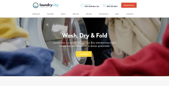 Laundry City | Dry Cleaning Services WordPress Theme — blog and article listing