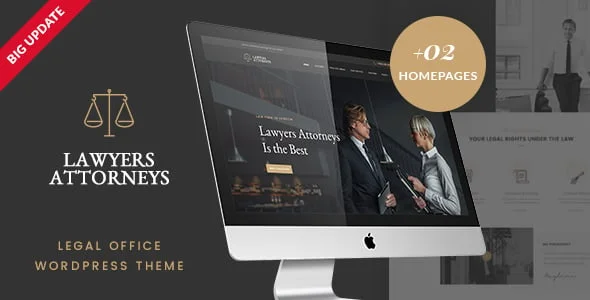 Law Firm WordPress Theme — homepage layout