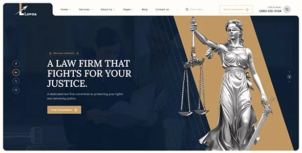 Lawna - Attorney & Advocate WordPress Theme — single post layout