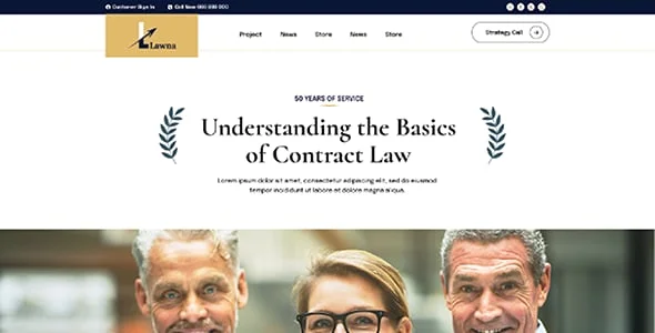 Lawna - Attorney & Advocate WordPress Theme — interior page design