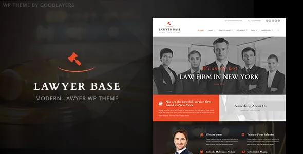Lawyer Base - Attorney WordPress — homepage layout