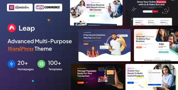 Leap - Multi-purpose WordPress Theme — homepage layout