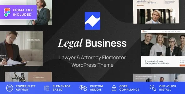 Legal Business - Attorney & Lawyer WordPress Theme — homepage layout