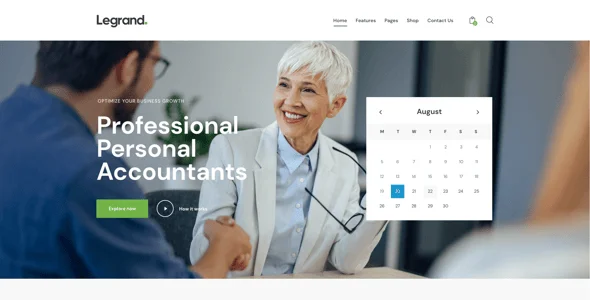 LeGrand | Modern Business WordPress Theme — blog and article listing