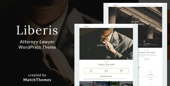 Liberis - Attorney Lawyer WordPress Theme — homepage layout