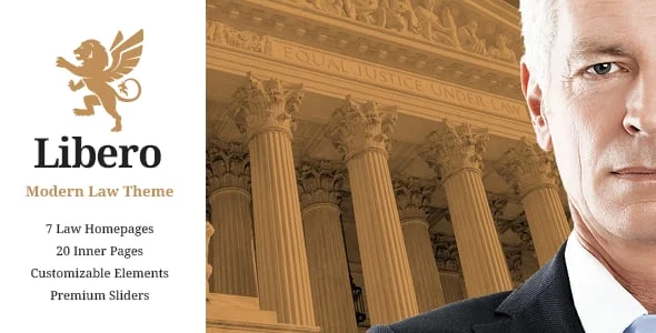 Libero -  Lawyer WordPress Theme — homepage layout