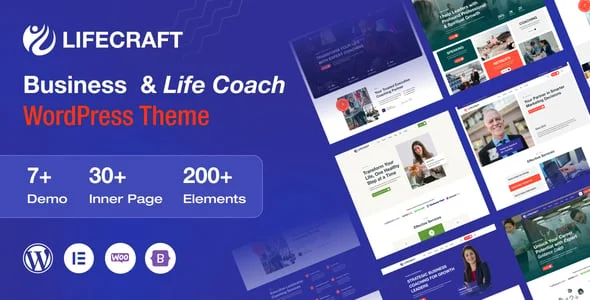Lifecraft – Business Coach & Life Coach WordPress Theme — homepage layout