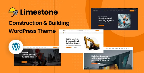 Limestone - Construction Building WordPress Theme — homepage layout