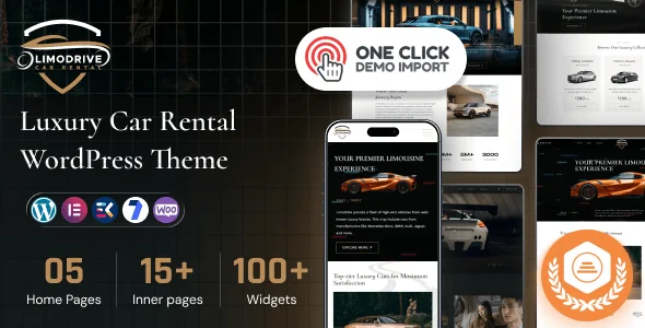 LimoDrive - Car Rental WordPress Theme — homepage layout