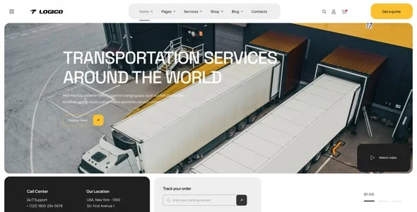 Logico | Transportation & Logistics WordPress Theme — blog and article listing