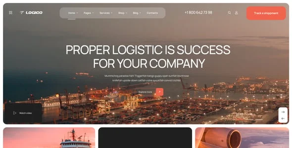 Logico | Transportation & Logistics WordPress Theme — single post layout