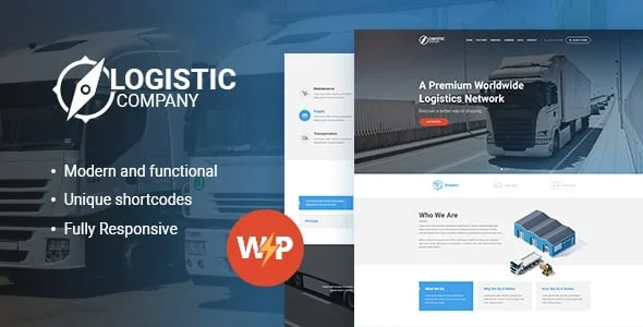 Logistic Company - Transportation WordPress Theme — homepage layout