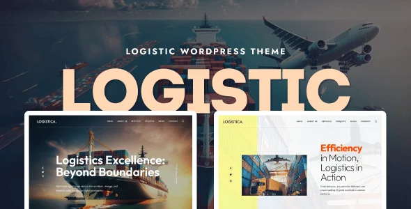 Logistica - Transportation & Logistics WordPress Theme — homepage layout