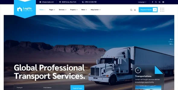 Logitic - Transportation & Logistics WordPress Theme — blog and article listing