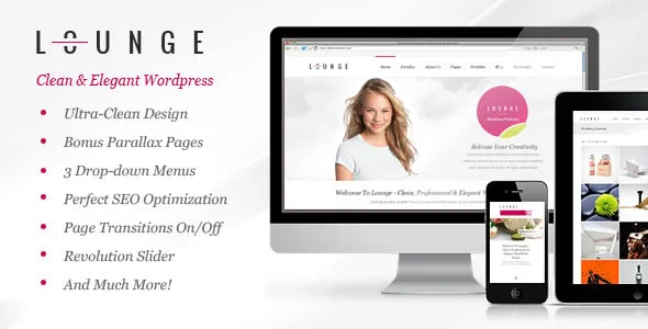 Lounge - Clean Elegant WordPress Theme — homepage layout