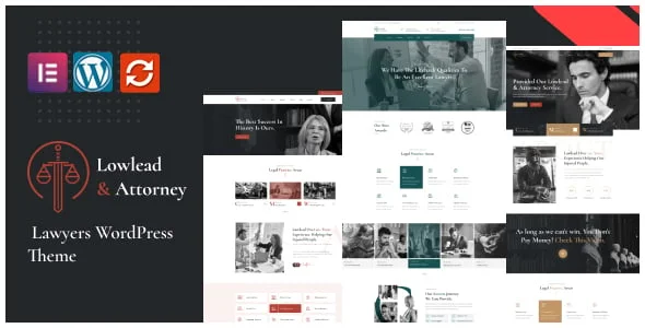 Lowlead - Attorney & Lawyers WordPress Theme — homepage layout