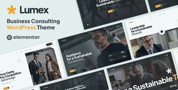 Lumex - Business Consulting WordPress Theme — homepage layout