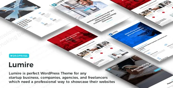 Lumire - Business Consulting WordPress Theme — homepage layout