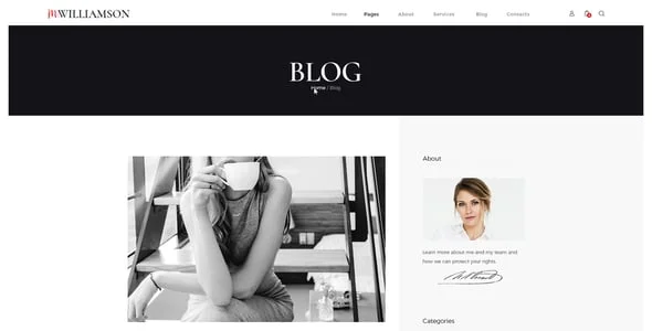 M.Williamson | Lawyer & Legal Adviser WordPress Theme — blog and article listing