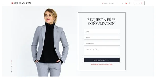 M.Williamson | Lawyer & Legal Adviser WordPress Theme — interior page design
