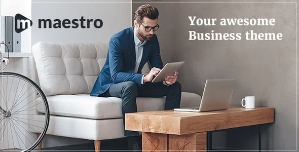 Maestro - Business & Finance WordPress Theme — homepage layout