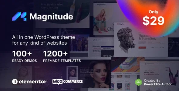 Magnitude – Multi-Purpose Elementor Website & eCommerce Builder WordPress Theme — homepage layout