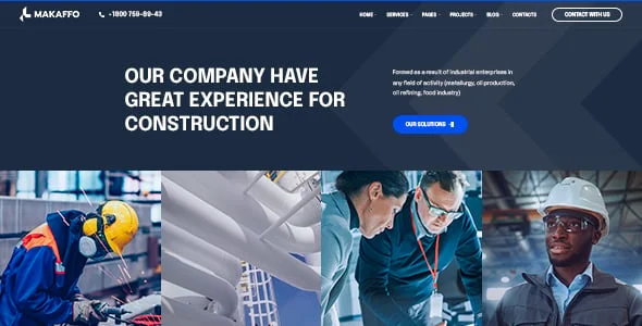 Makaffo | Industry & Factory WordPress Theme — blog and article listing