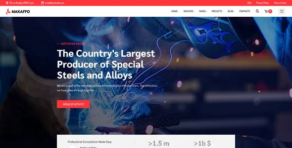 Makaffo | Industry & Factory WordPress Theme — single post layout