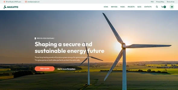 Makaffo | Industry & Factory WordPress Theme — interior page design