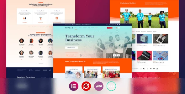 MarLab – Digital Solutions WordPress Theme — homepage layout