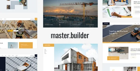 MasterBuilder - Construction WordPress Theme — homepage layout
