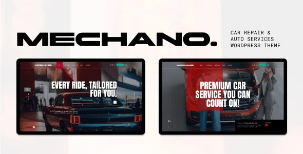 Mechano - Car Repair & Auto Services Theme — homepage layout