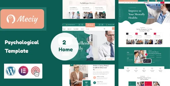 Meciy - Psychologist Wordpress Theme — homepage layout