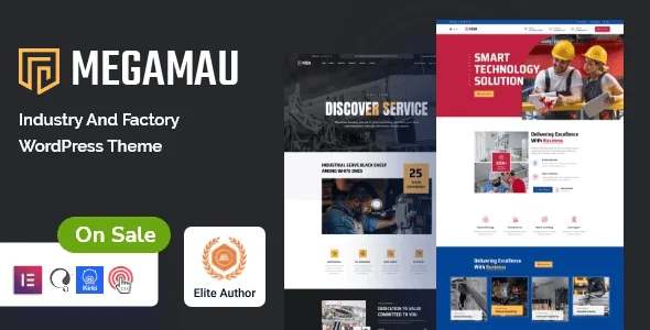 Megamau – Industry and Factory WordPress Theme + RTL — homepage layout