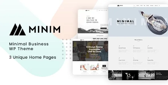 Minim - Minimal  WordPress Theme — homepage layout