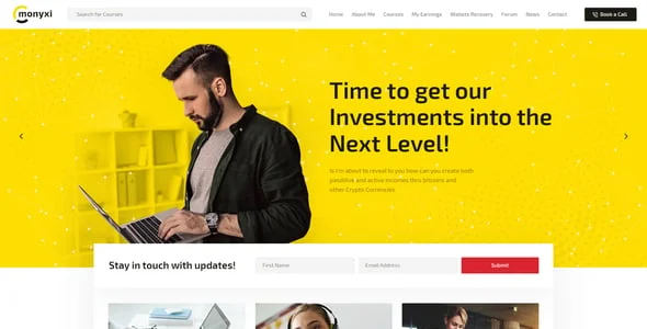 Monyxi | ICO Cryptocurrency Trading WordPress Theme — blog and article listing