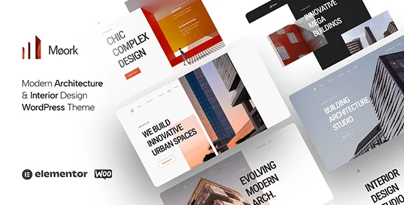 Moork - Architecture WordPress Theme — homepage layout