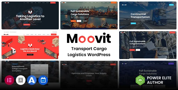 Moovit Transportation Logistics | WordPress Theme — homepage layout