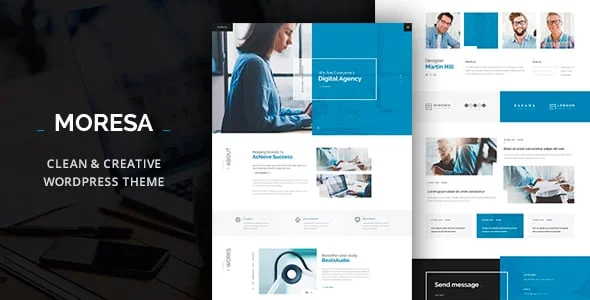 Moresa - Startup Agency WordPress Theme — homepage layout