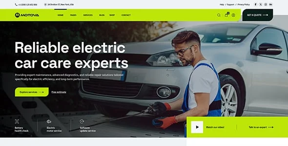 Motova - Car Repair & Detailing WordPress Theme — design detail view