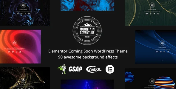 Mountain - Elementor Coming Soon WordPress Theme — homepage layout