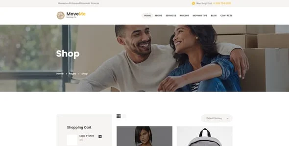 MoveMe | Moving & Storage Relocation Company WordPress Theme — interior page design