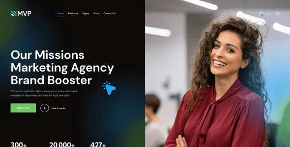 MVP - Finance & Corporate Business WordPress Theme — design detail view