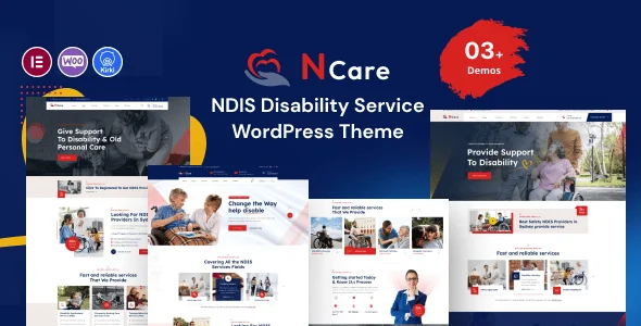 Ncare - NDIS Disability Service WordPress Theme — homepage layout