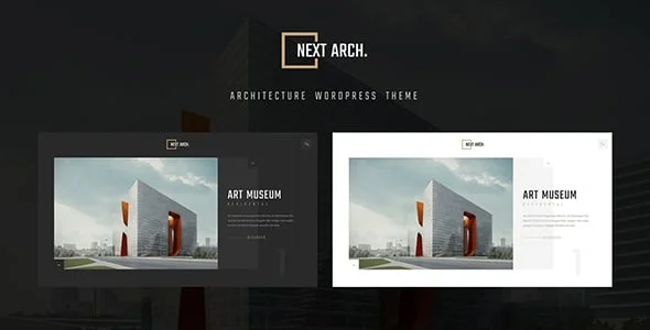 Next Arch - Creative Architecture WordPress — homepage layout