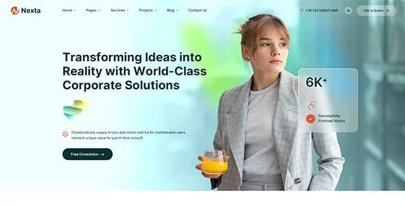 Nexta - Business Consulting Wordpress Theme — blog and article listing