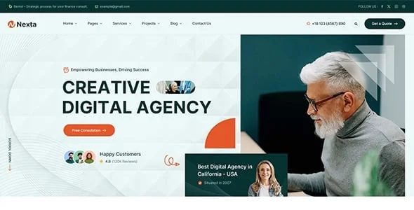 Nexta - Business Consulting Wordpress Theme — interior page design