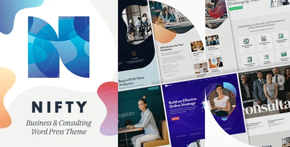 Nifty - Business Consulting WordPress Theme — homepage layout